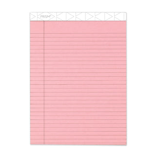 Prism + Colored Writing Pads, Wide/Legal Rule, 50 Pastel Pink 8.5 x 11.75 Sheets, 12/Pack