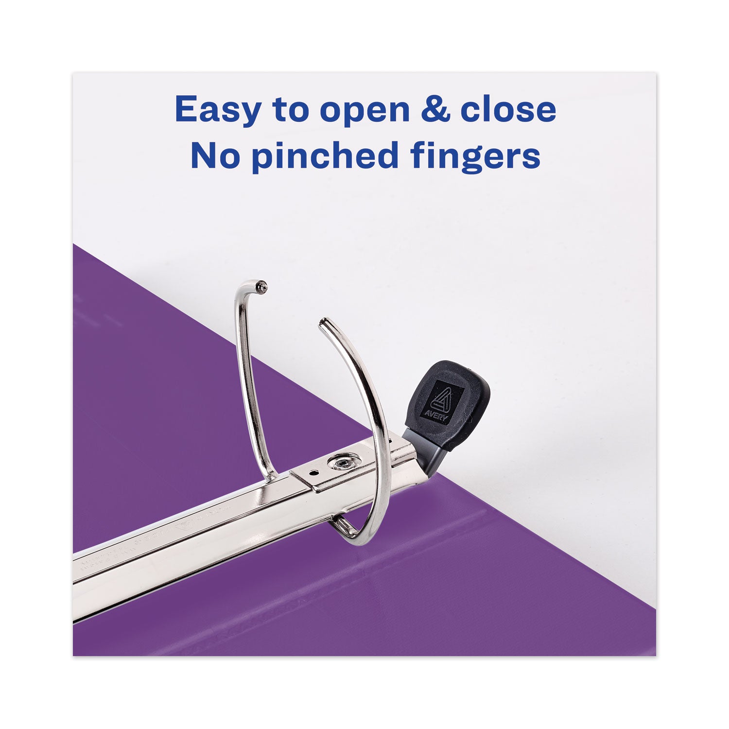 Heavy-Duty View Binder with DuraHinge and One Touch EZD Rings, 3 Rings, 2" Capacity, 11 x 8.5, Purple - 