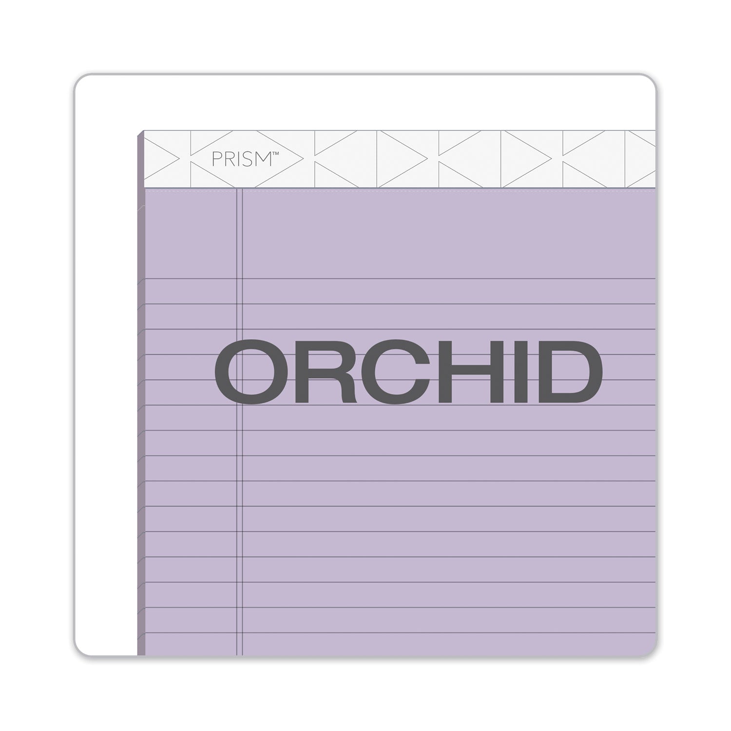 Prism + Colored Writing Pads, Wide/Legal Rule, 50 Pastel Orchid 8.5 x 11.75 Sheets, 12/Pack - 
