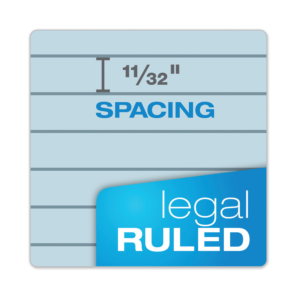Prism + Colored Writing Pads, Wide/Legal Rule, 50 Pastel Blue 8.5 x 11.75 Sheets, 12/Pack