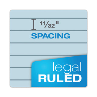 Prism + Colored Writing Pads, Wide/Legal Rule, 50 Pastel Blue 8.5 x 11.75 Sheets, 12/Pack