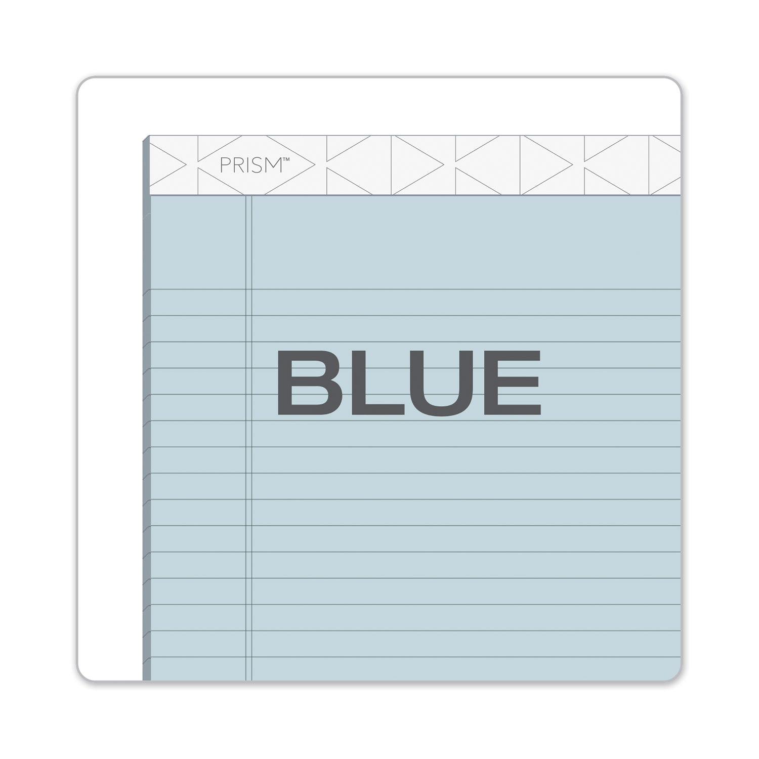 Prism + Colored Writing Pads, Wide/Legal Rule, 50 Pastel Blue 8.5 x 11.75 Sheets, 12/Pack - 