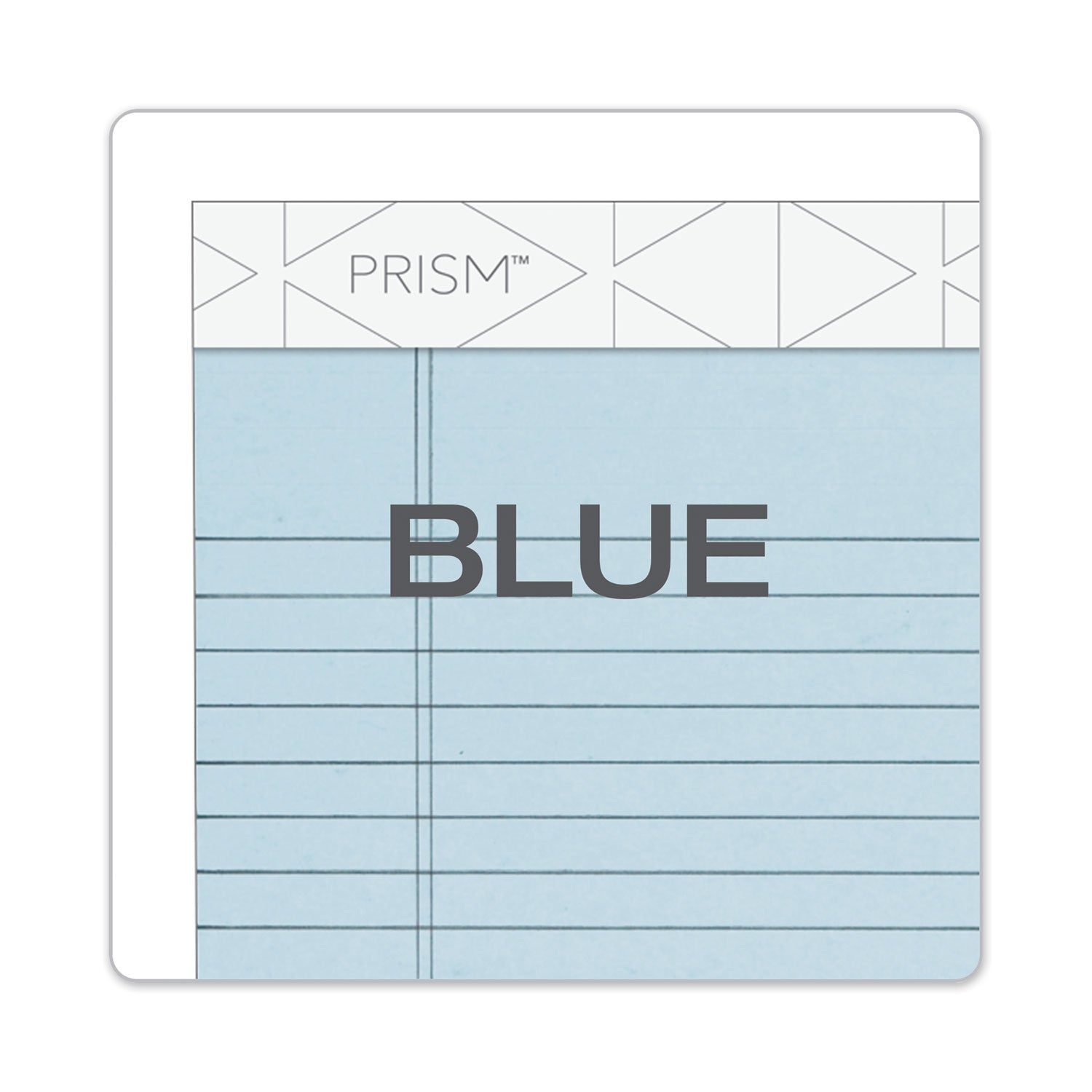 Prism + Colored Writing Pads, Narrow Rule, 50 Pastel Blue 5 x 8 Sheets, 12/Pack - 
