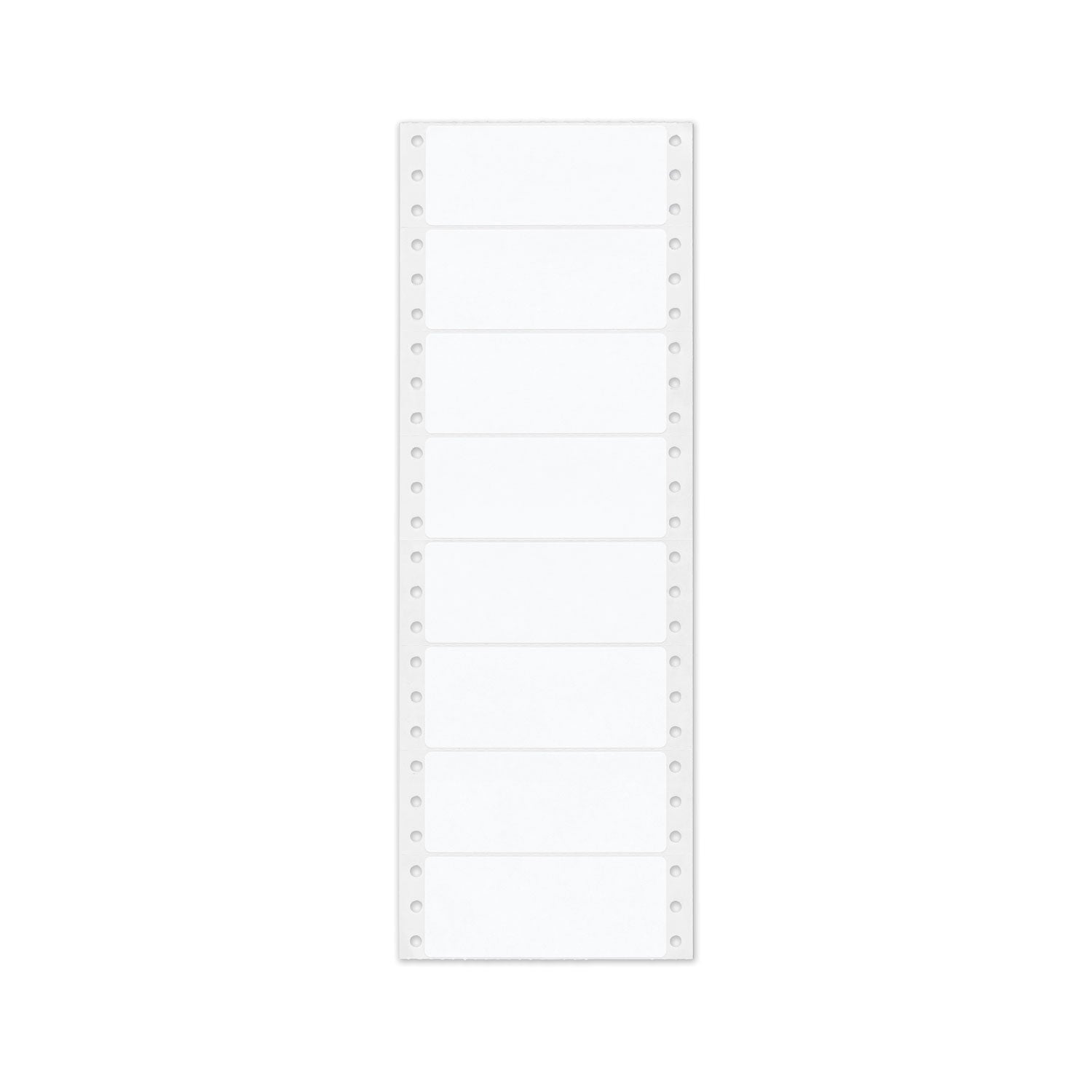 Dot Matrix Printer Mailing Labels, Pin-Fed Printers, 1.44 x 3.5, White, 5,000/Box - 