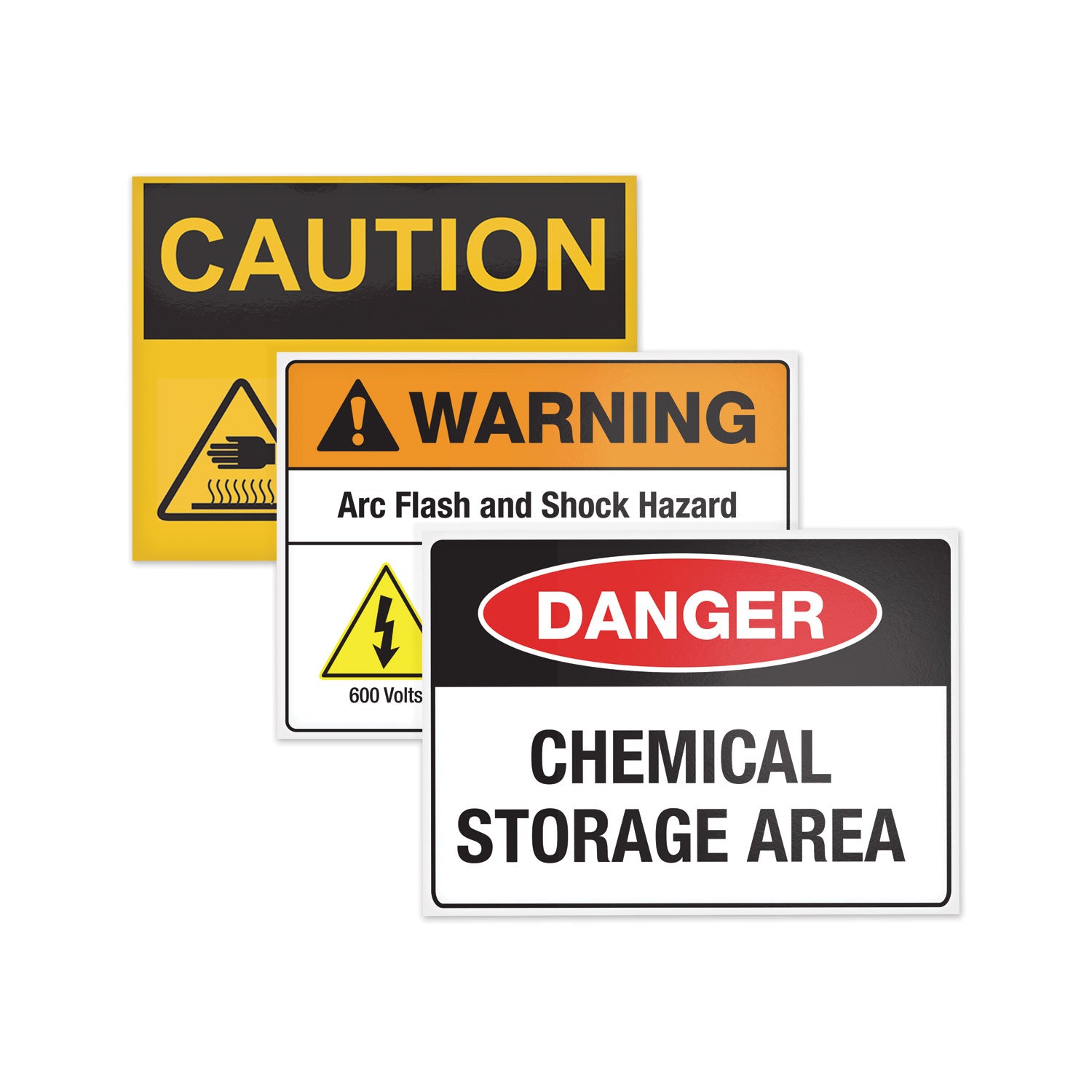 Surface Safe Removable Label Safety Signs, Inkjet/Laser Printers, 8 x 8, White, 15/Pack