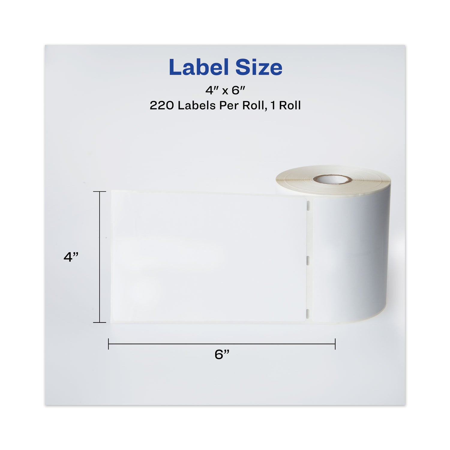 Multipurpose Thermal Labels, 4 x 6, White, 220/Roll - 