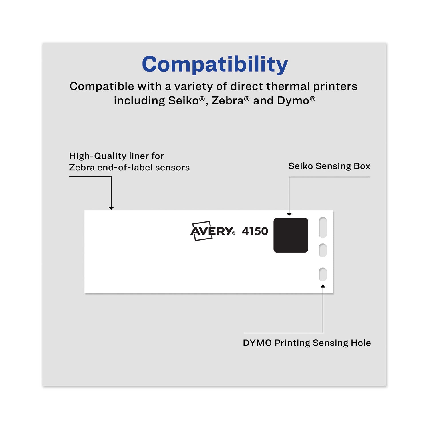 Multipurpose Thermal Labels, 1.13 x 3.5, White, 130/Roll, 2 Rolls/Pack - 