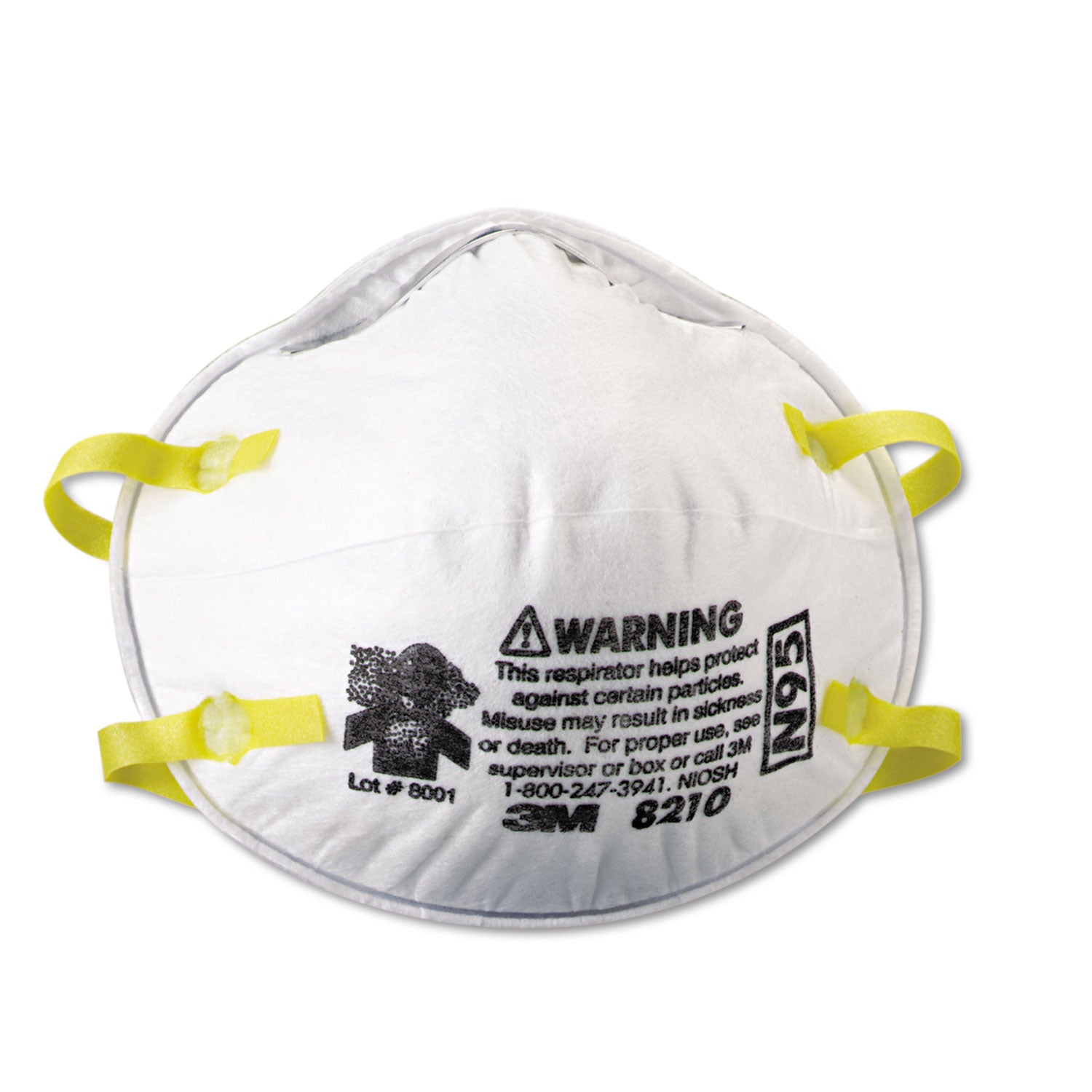 Lightweight Particulate Respirator 8210, N95, Standard Size, 20/Box - 1