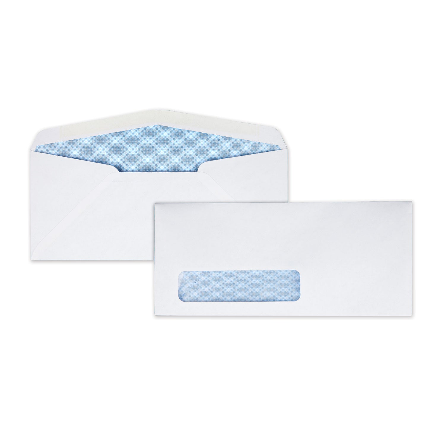 Security Tint Window Envelope, #10, Bankers Flap, Gummed Closure, 4.13 x 9.5, White, 500/Box - 