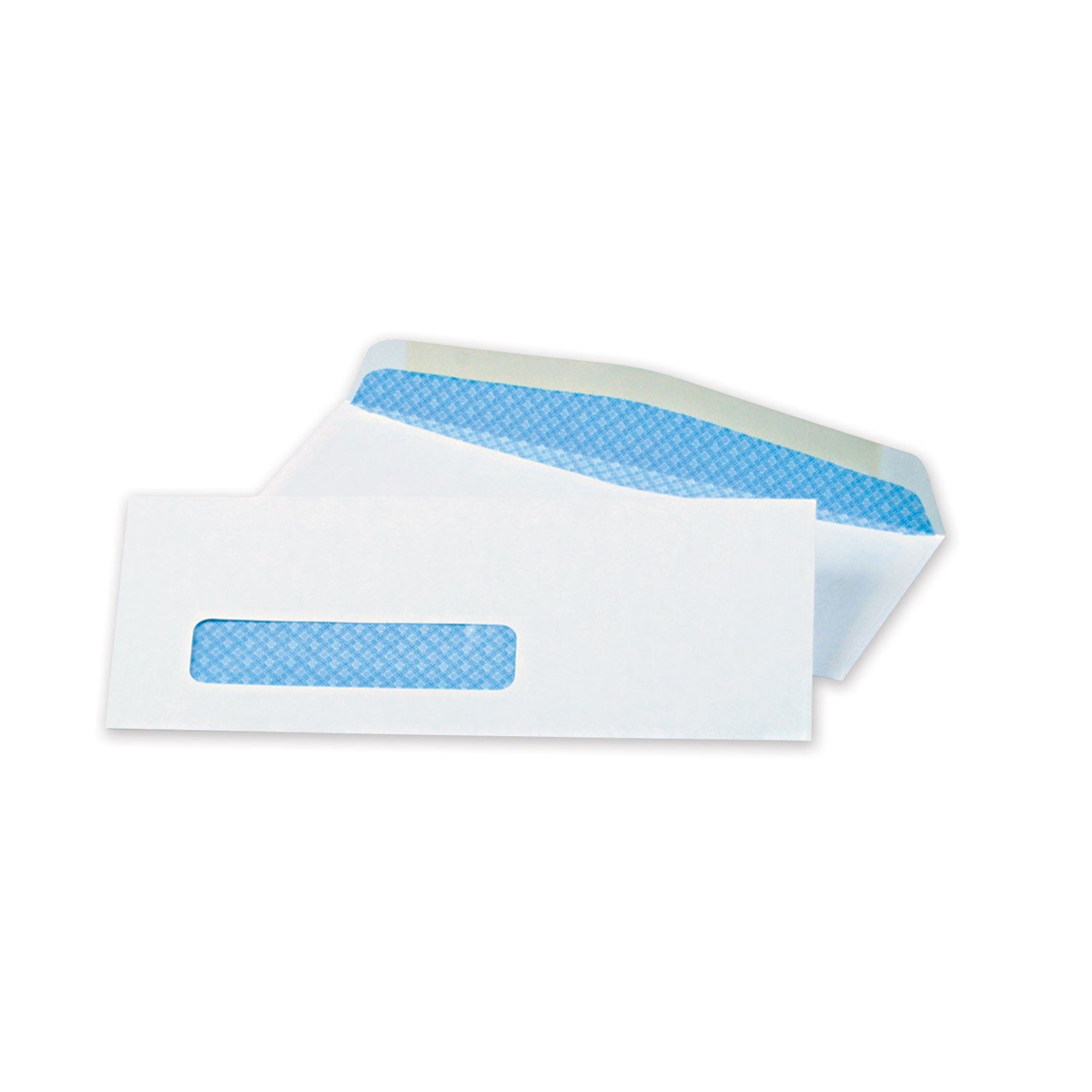 Security Tint Window Envelope, #8 5/8, Commercial Flap, Gummed Closure, 3.63 x 8.63, White, 500/Box - 
