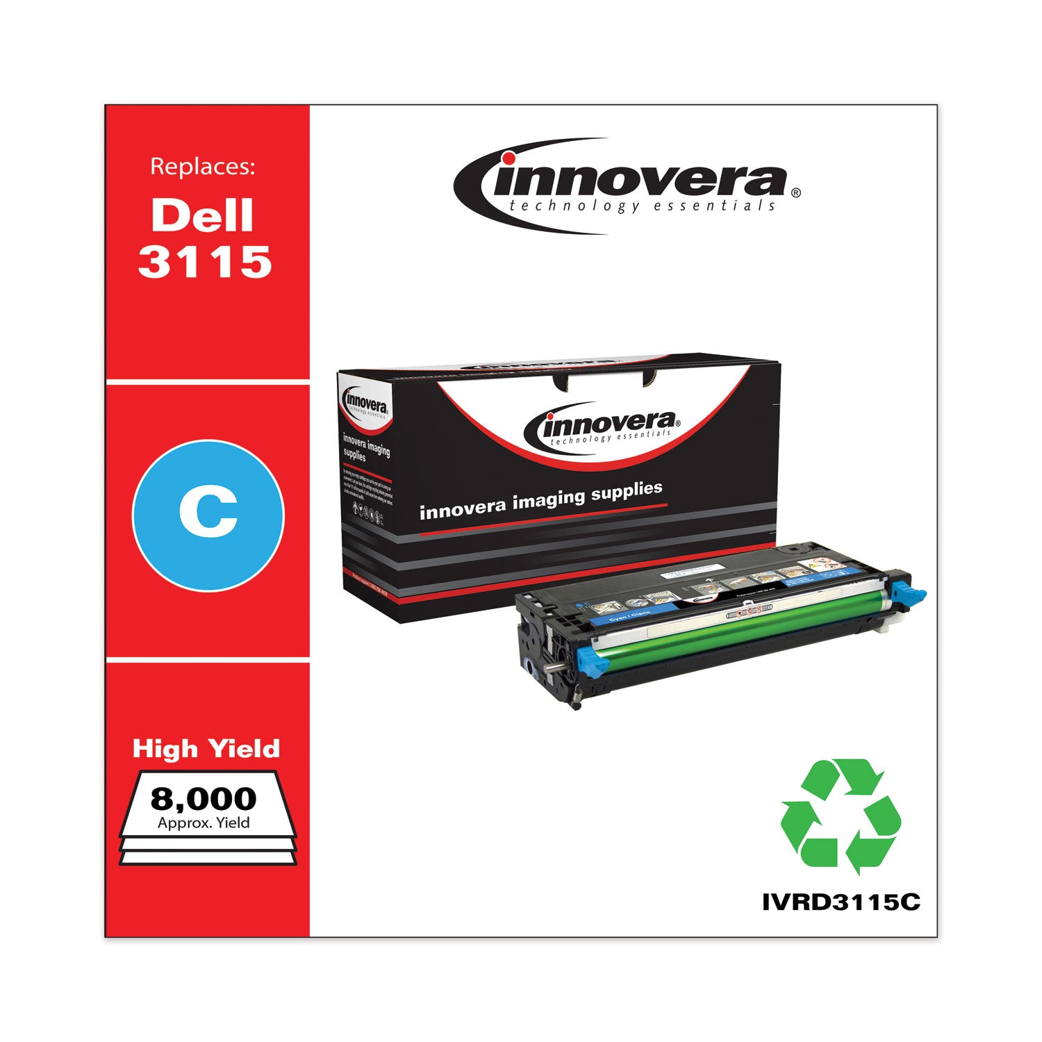 Remanufactured Cyan High-Yield Toner, Replacement for 310-8379, 8,000 Page-Yield, Ships in 1-3 Business Days