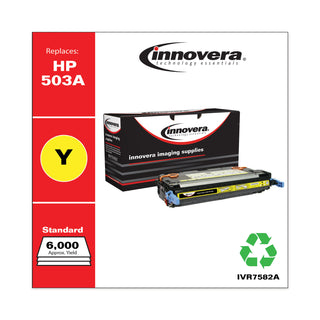 Remanufactured Yellow Toner, Replacement for 503A (Q7582A), 6,000 Page-Yield, Ships in 1-3 Business Days - 