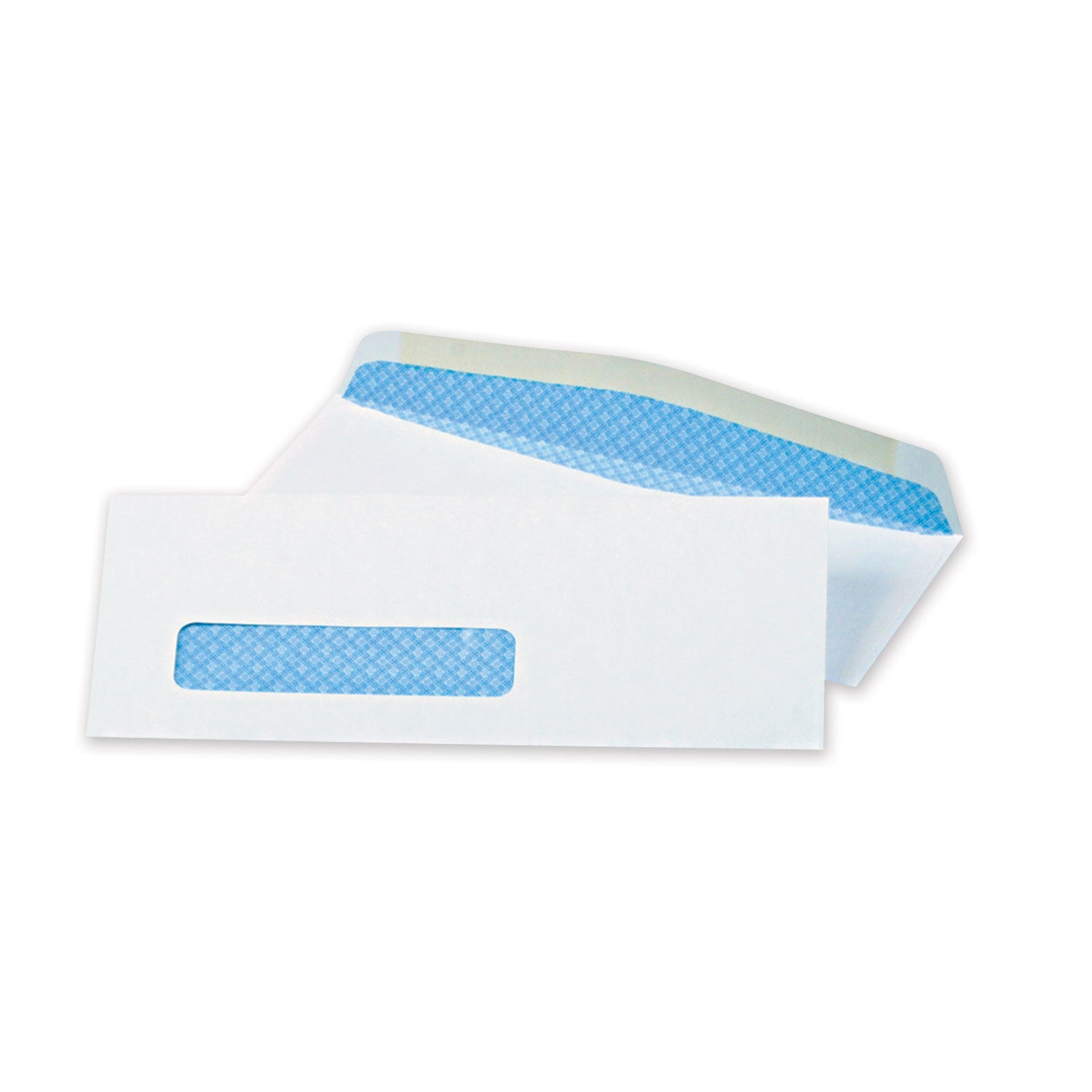 Security Tint Window Envelope, #8 5/8, Commercial Flap, Gummed Closure, 3.63 x 8.63, White, 500/Box - 