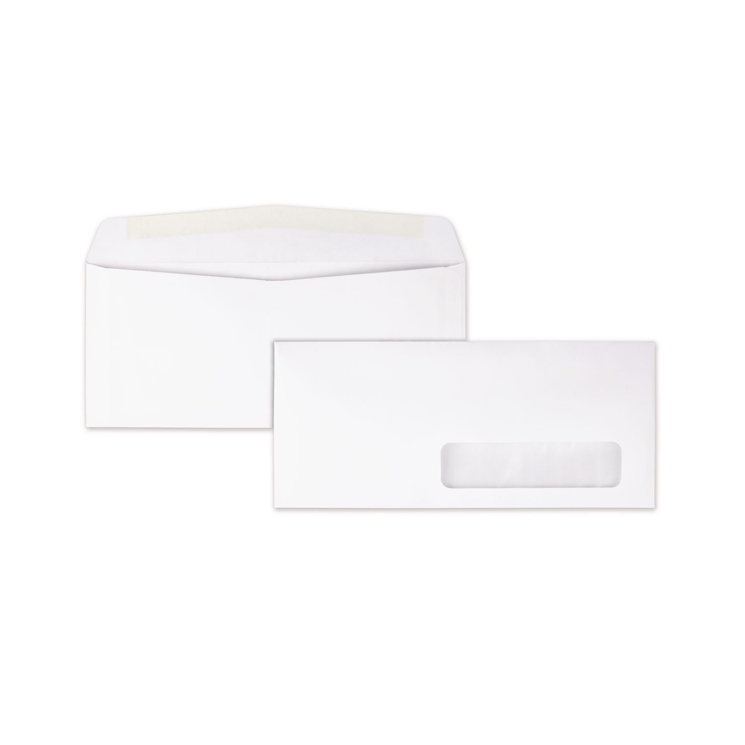 Address-Window Envelope, #10, Commercial Flap, Gummed Closure, 4.13 x 9.5, White, 500/Box