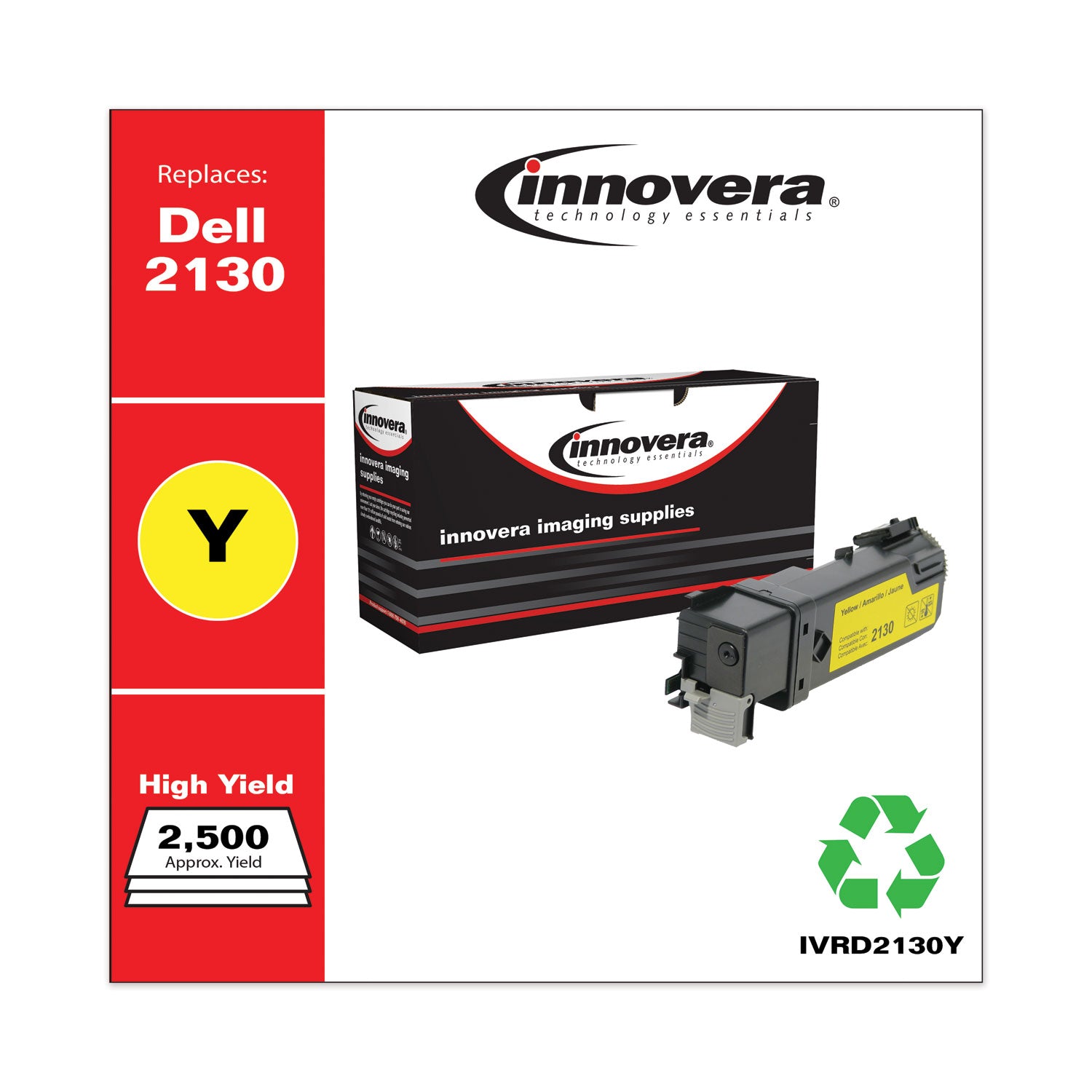 Remanufactured Yellow High-Yield Toner, Replacement for 330-1438, 2,500 Page-Yield, Ships in 1-3 Business Days