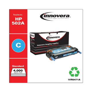 Remanufactured Cyan Toner, Replacement for 502A (Q6471A), 4,000 Page-Yield - 