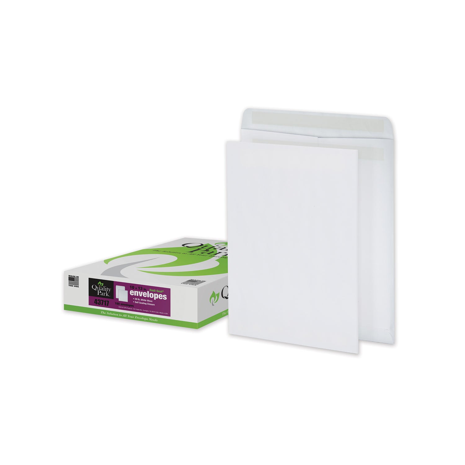 Redi-Seal Catalog Envelope, #13 1/2, Cheese Blade Flap, Redi-Seal Adhesive Closure, 10 x 13, White, 100/Box - 