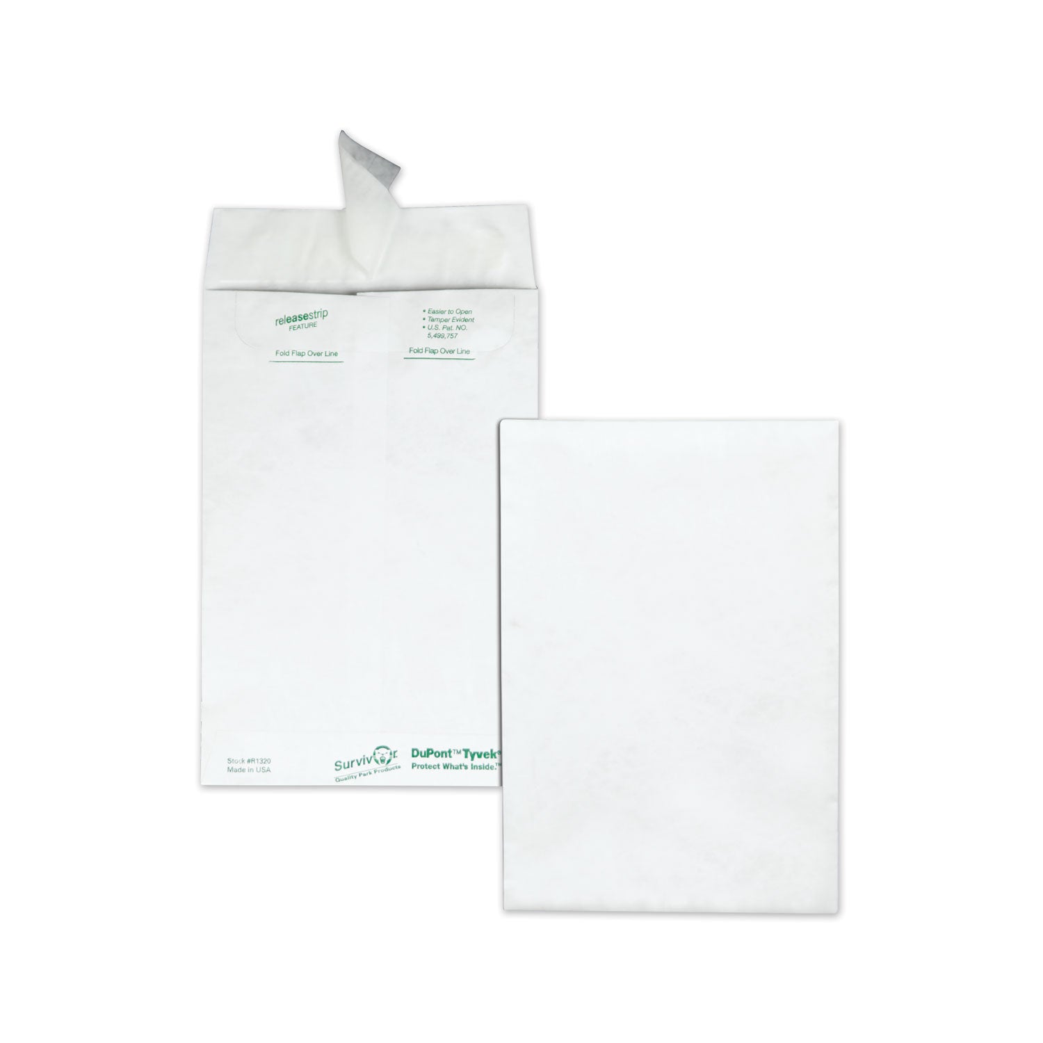 Lightweight 14 lb Tyvek Catalog Mailers, #6 1/2, Square Flap, Redi-Strip Adhesive Closure, 6 x 9, White, 100/Box - 