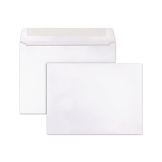 Open-Side Booklet Envelope, #10 1/2, Cheese Blade Flap, Gummed Closure, 9 x 12, White, 250/Box