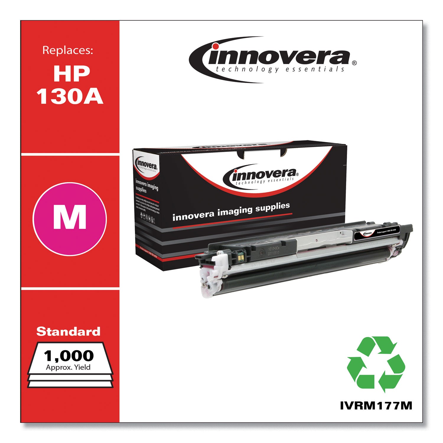 Remanufactured Magenta Toner, Replacement for 130A (CF353A), 1,000 Page-Yield, Ships in 1-3 Business Days