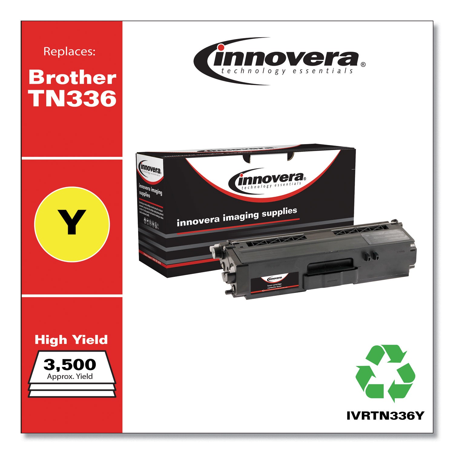 Remanufactured Yellow High-Yield Toner, Replacement for TN336Y, 3,500 Page-Yield, Ships in 1-3 Business Days