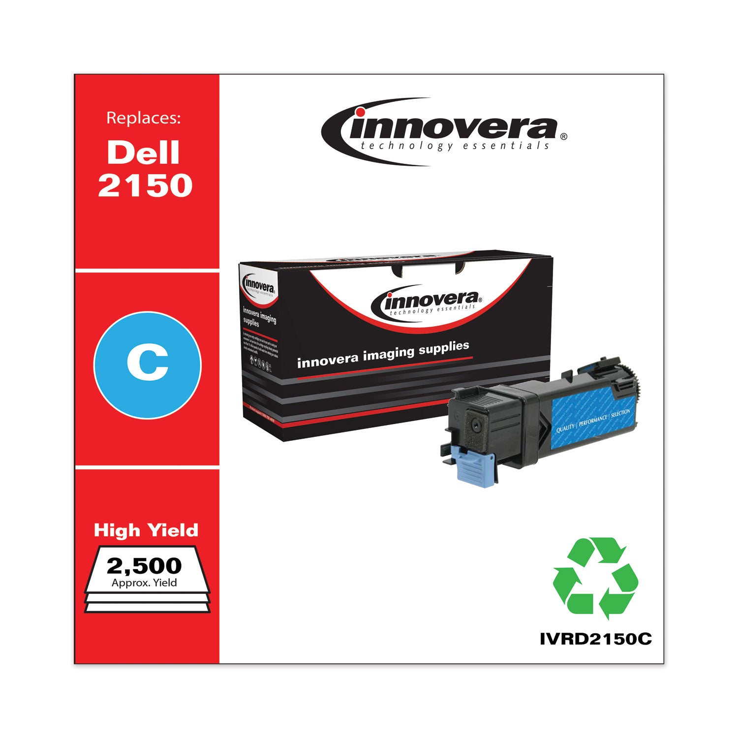 Remanufactured Cyan High-Yield Toner, Replacement for 331-0716, 2,500 Page-Yield, Ships in 1-3 Business Days
