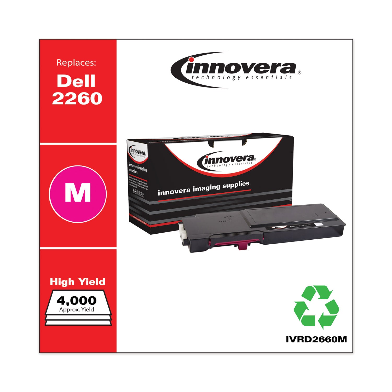 Remanufactured Magenta High-Yield Toner, Replacement for 593-BBBS, 4,000 Page-Yield, Ships in 1-3 Business Days