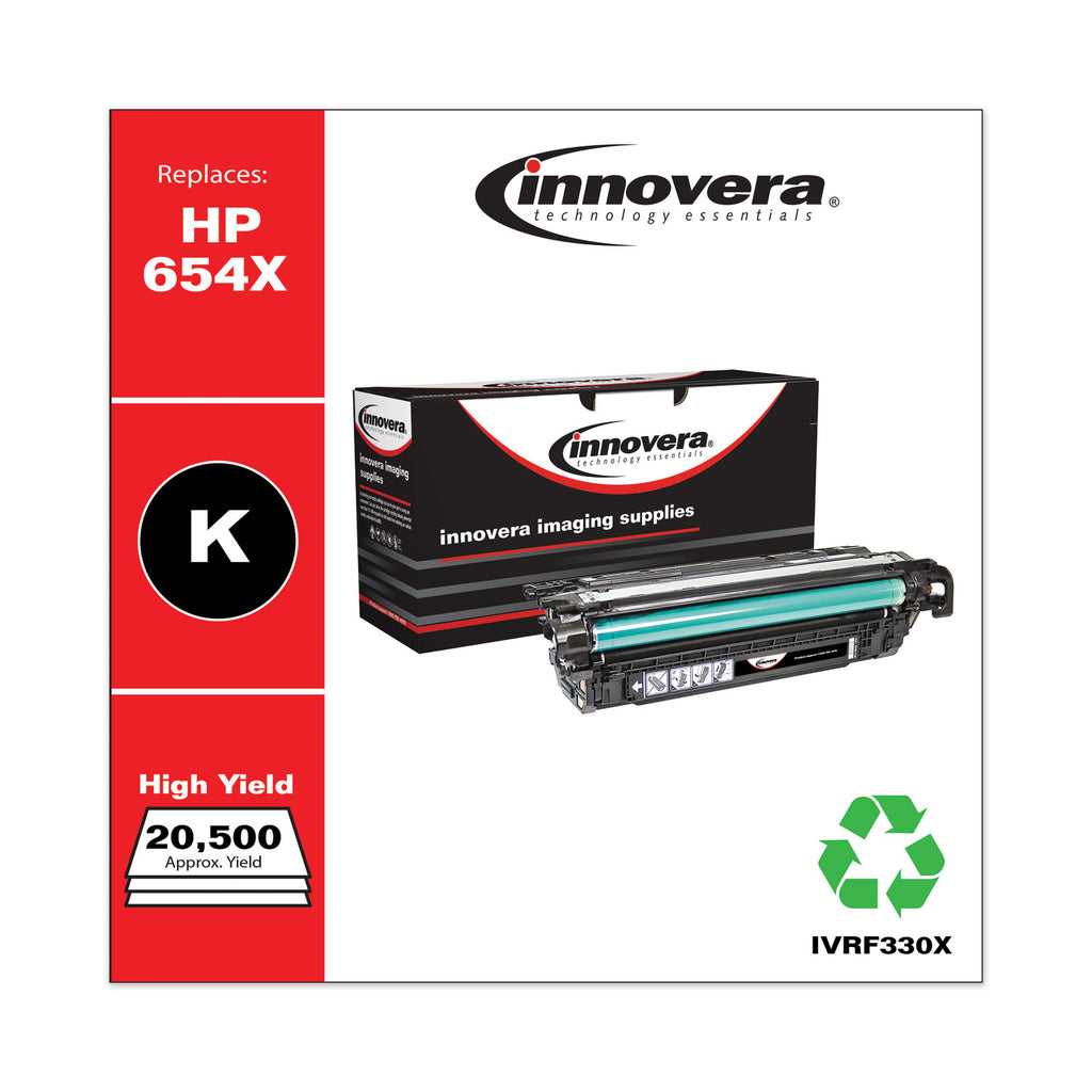 Remanufactured Black High-Yield Toner, Replacement for 654X (CF330X), 20,500 Page-Yield, Ships in 1-3 Business Days