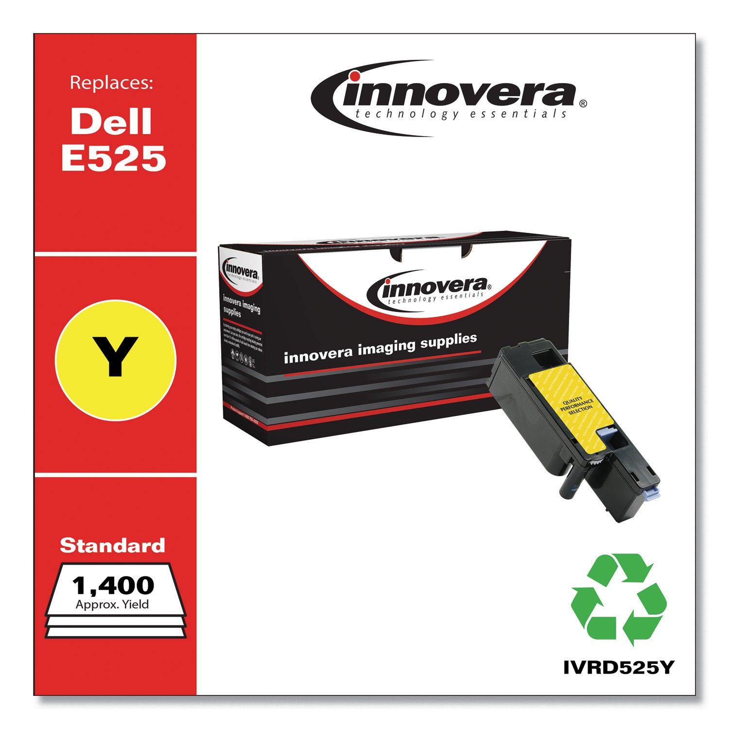 Remanufactured Yellow Toner, Replacement for 593-BBJW, 1,400 Page-Yield, Ships in 1-3 Business Days