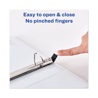Heavy-Duty View Binder with DuraHinge and One Touch Slant Rings, 3 Rings, 0.5" Capacity, 11 x 8.5, White