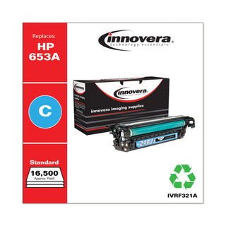 Remanufactured Cyan Toner, Replacement for 653A (CF321A), 16,500 Page-Yield, Ships in 1-3 Business Days