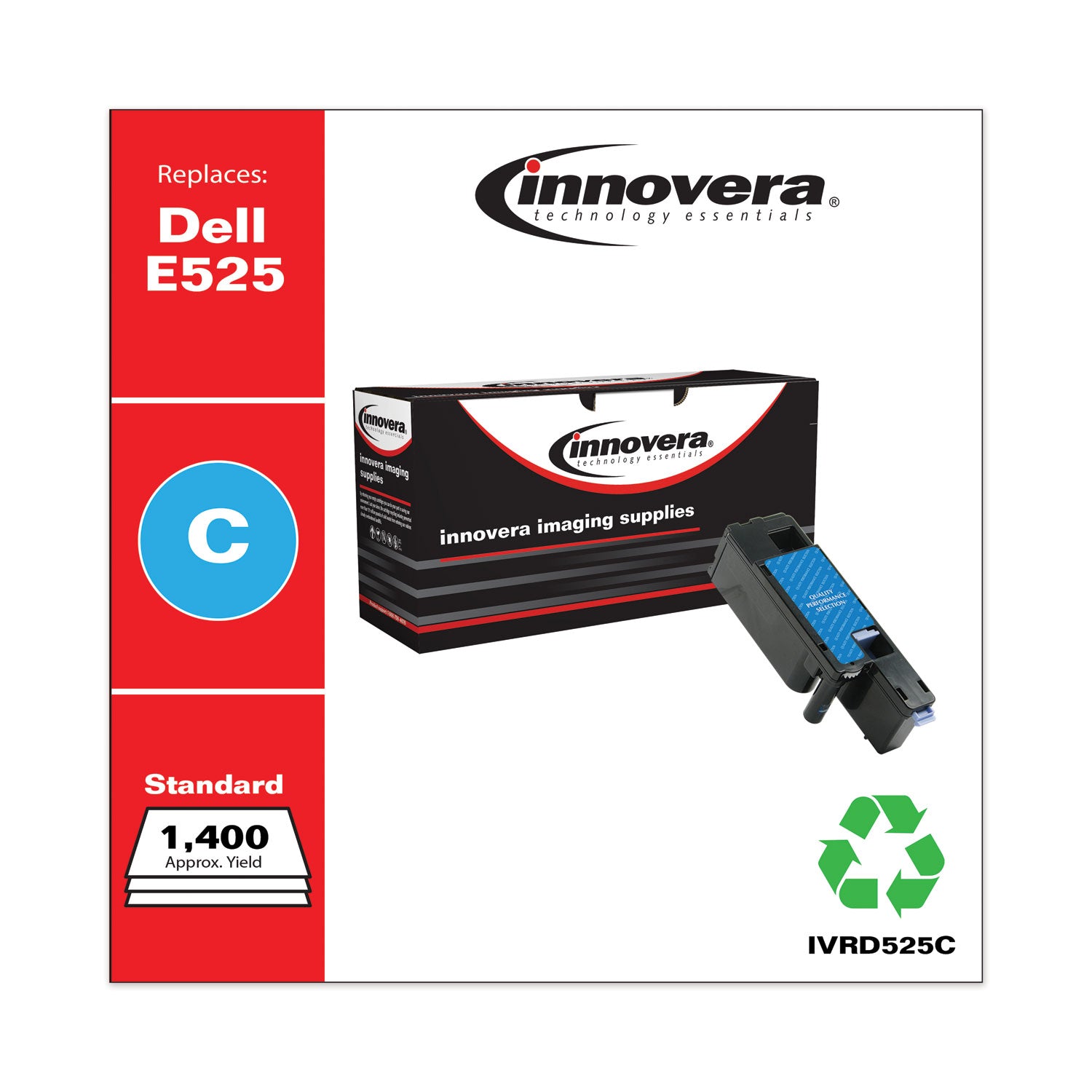 Remanufactured Cyan Toner, Replacement for 593-BBJU, 1,400 Page-Yield, Ships in 1-3 Business Days