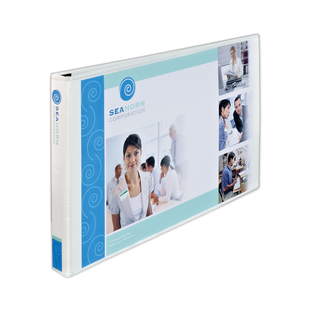 Heavy-Duty View Binders, 3 Rings, 2" Capacity, 11 x 17, White