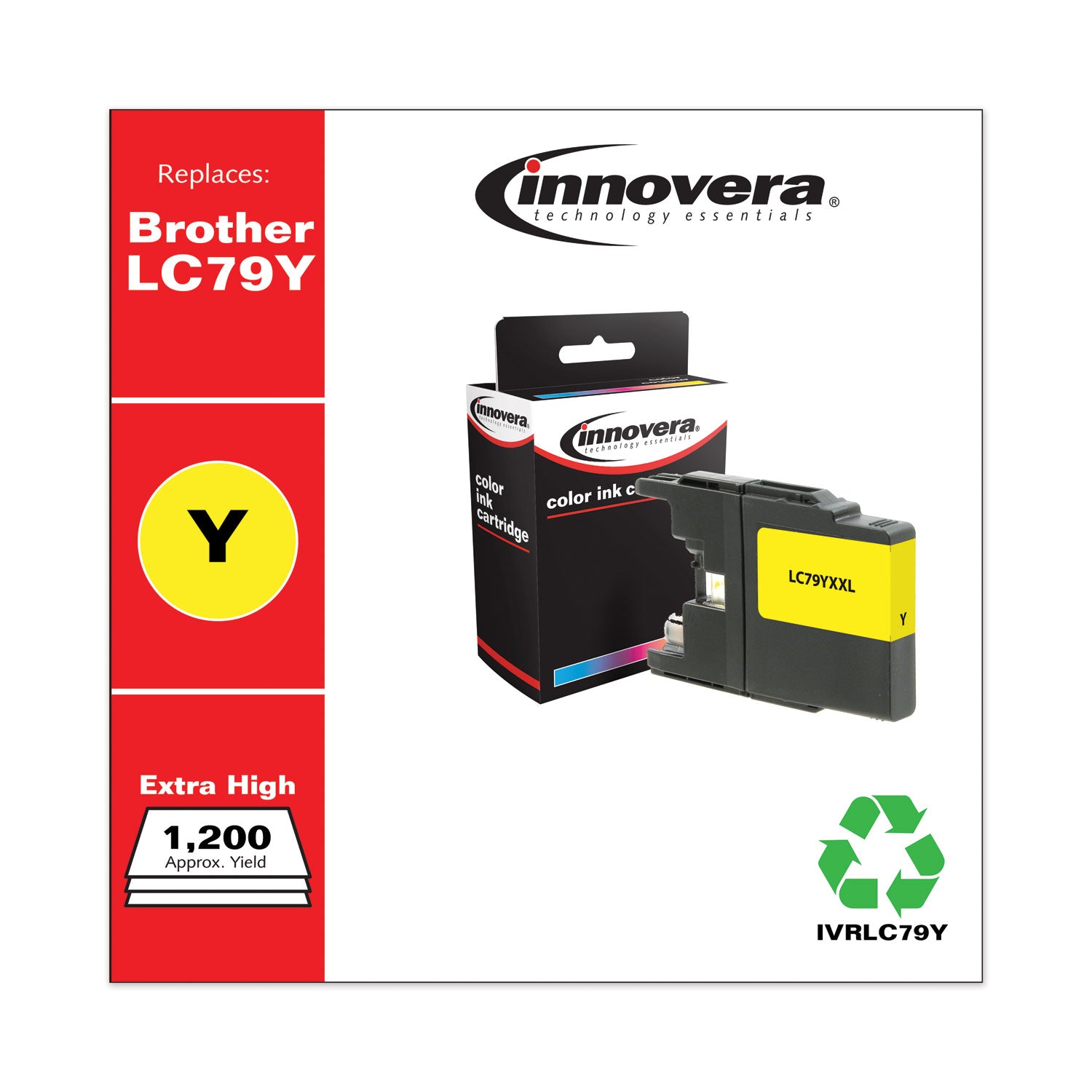 Remanufactured Yellow Extra High-Yield Ink, Replacement for LC79Y, 1,200 Page-Yield