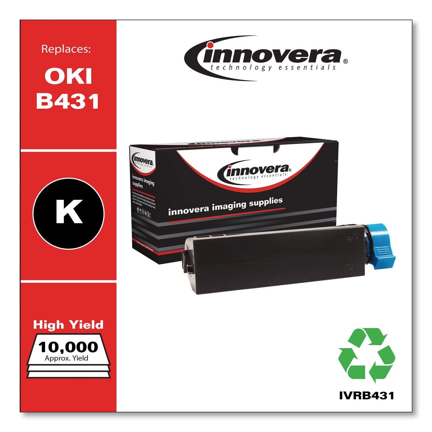 B431 (44574901) Toner, Black, Sold as 1 Each