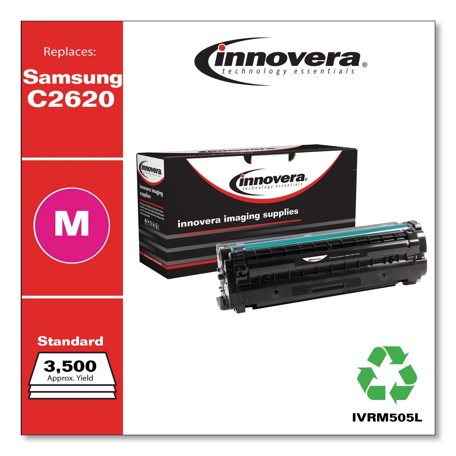 Remanufactured Magenta High-Yield Toner, Replacement for CLT-M505L (SU304A), 3,500 Page-Yield