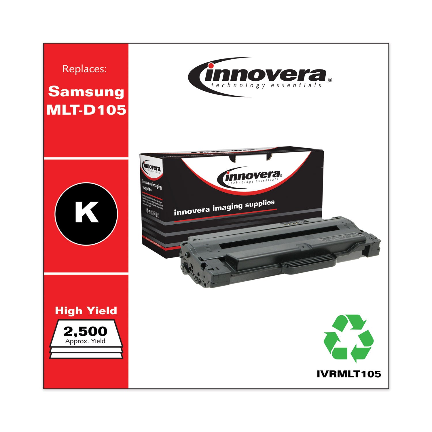 Remanufactured Black High-Yield Toner, Replacement for MLT-D105L, 2,500 Page-Yield, Ships in 1-3 Business Days