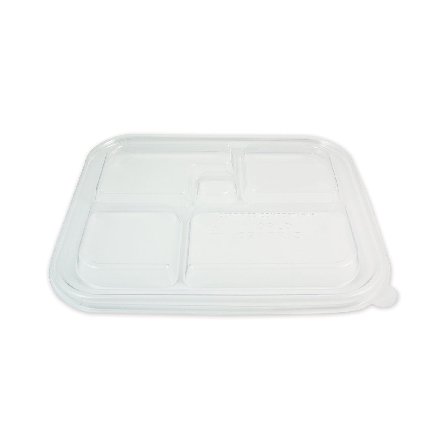 pla-lids-for-fiber-bento-box-containers-five-compartments-121-x-98-x-08-clear-plastic-300-carton_wortrlcsbb - 1