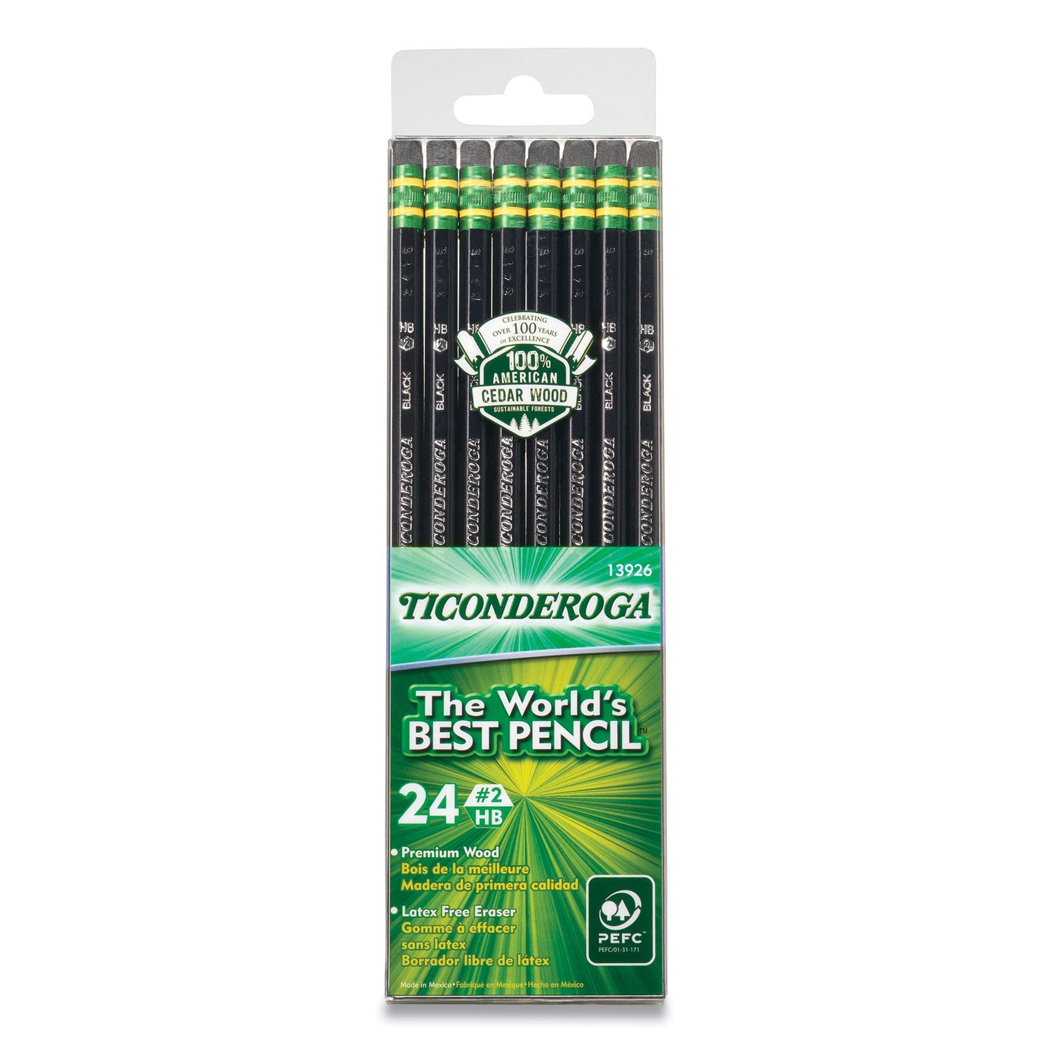 pencils-hb-#2-black-lead-black-barrel-24-pack_dix13926 - 1
