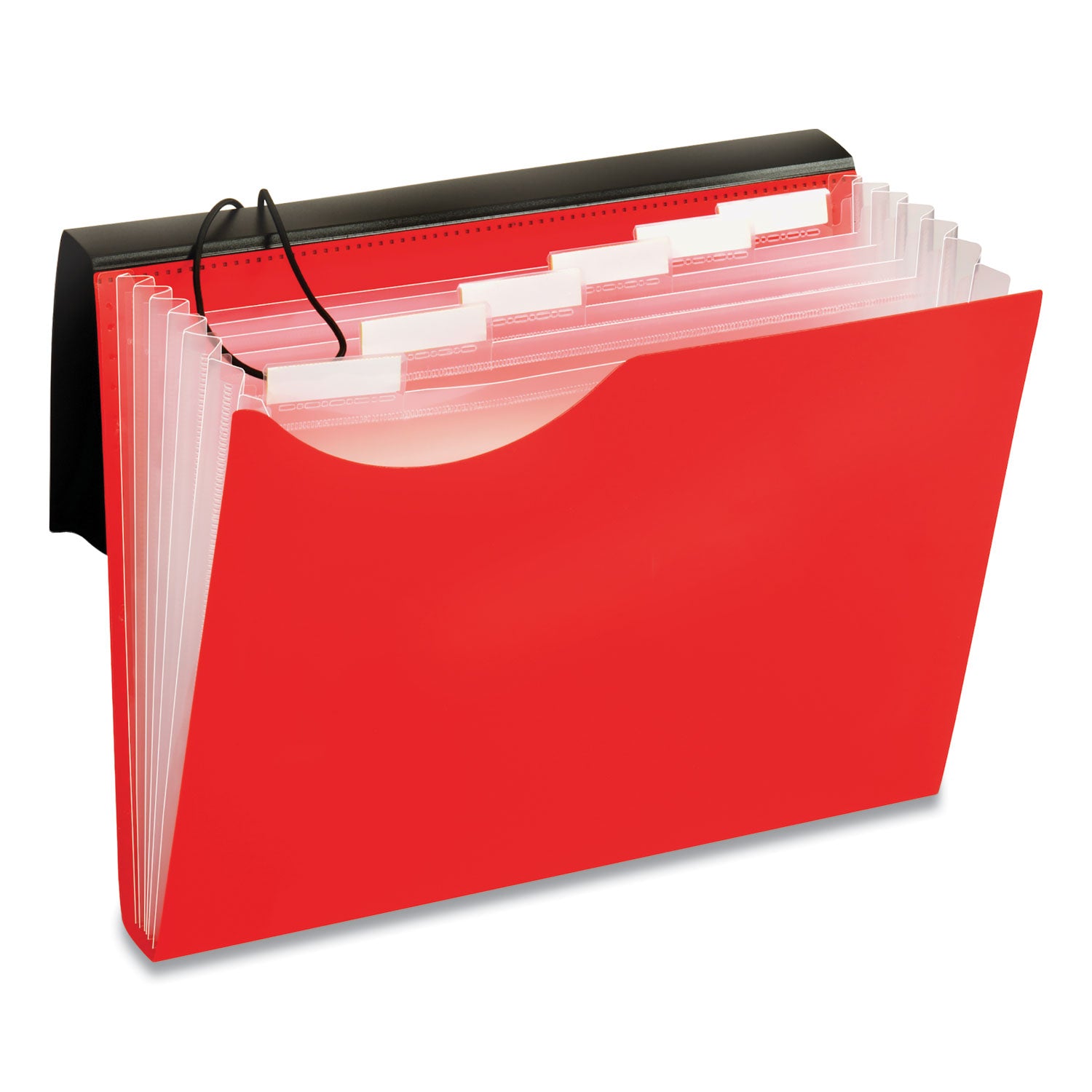 seven-pocket-poly-expanding-file-1-expansion-7-sections-elastic-cord-closure-1-6-cut-tabs-letter-size-red_glw67440red - 1