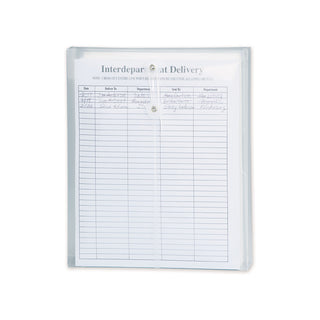 Poly String and Button Interoffice Envelopes, Open-End (Vertical), 9.75 x 11.63, Clear, 5/Pack