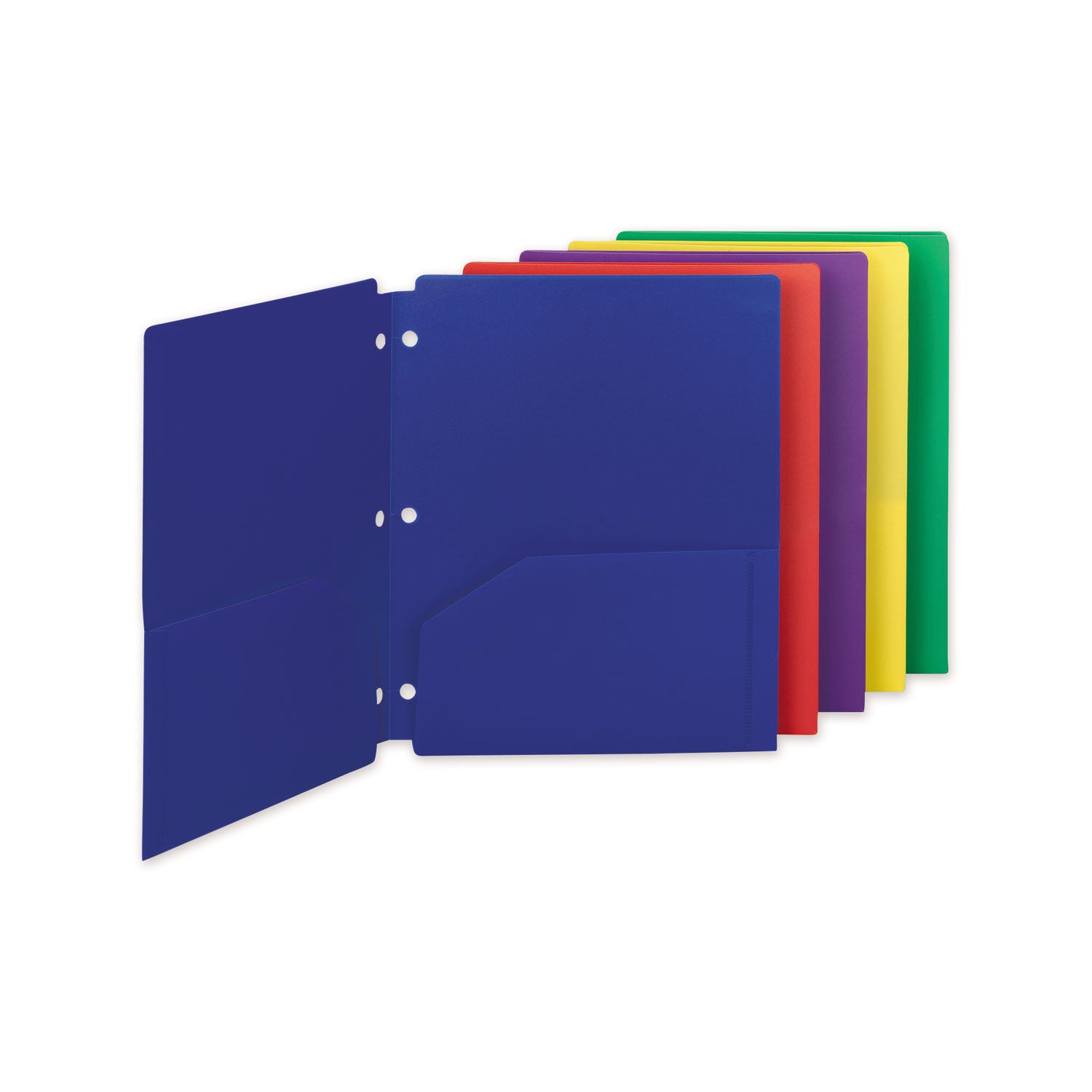 poly-snap-in-two-pocket-folder-50-sheet-capacity-11-x-85-assorted-10-pack_smd87939 - 2