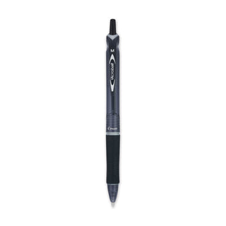 Acroball Colors Advanced Ink Hybrid Gel Pen, Retractable, Medium 1 mm, Black Ink, Smoke/Black Barrel, Dozen