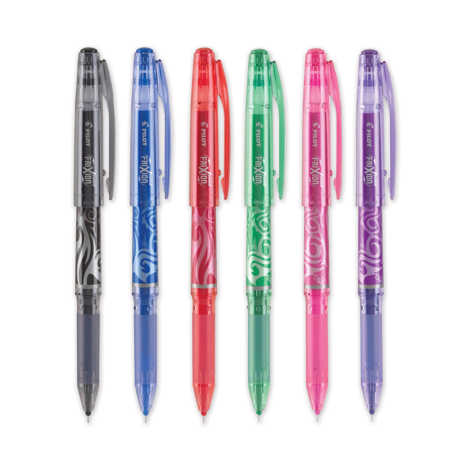 FriXion Ball Erasable Gel Pen, Stick, Extra-Fine 0.5 mm, Assorted Ink and Barrel Colors, 6/Pack