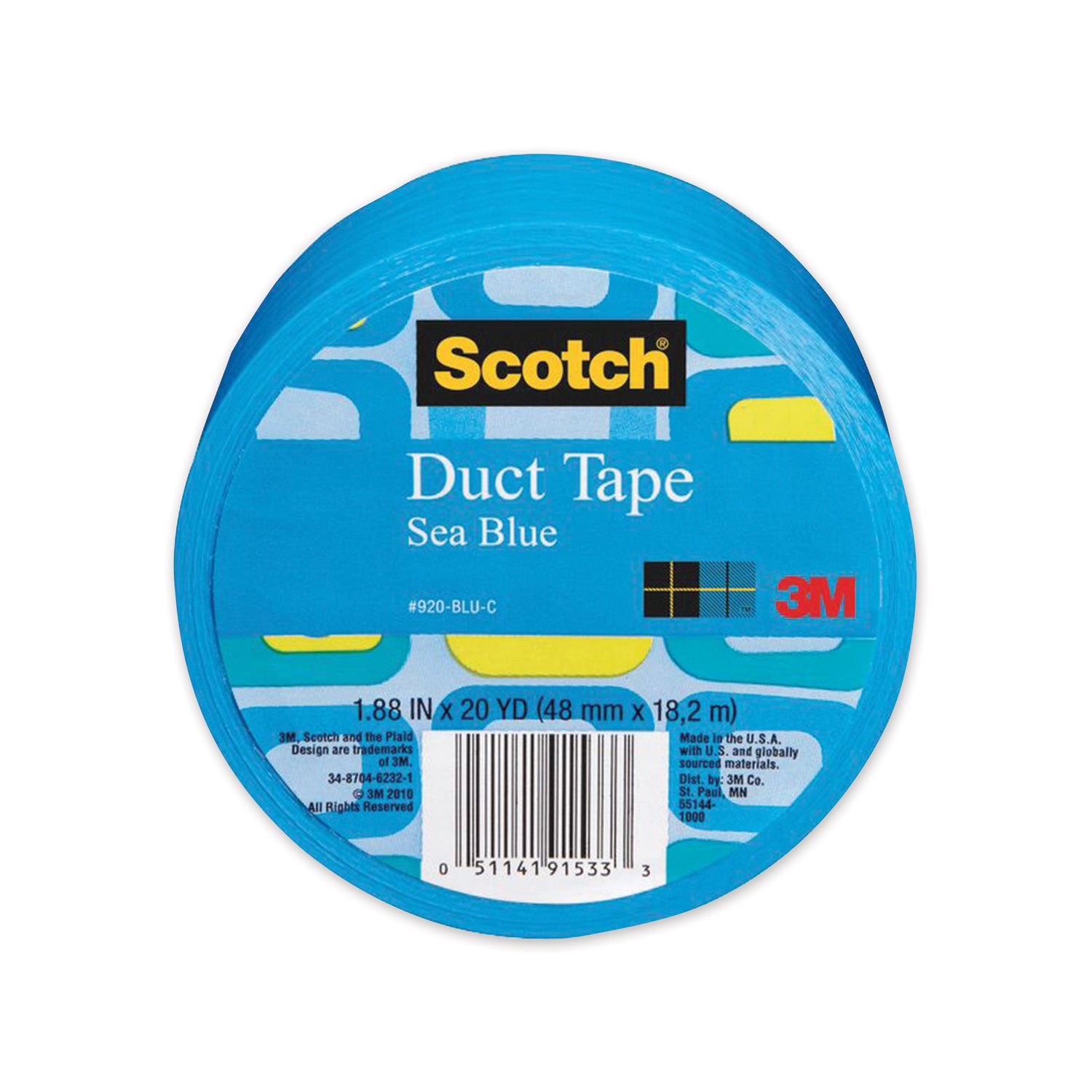 Duct Tape, 1.88" x 20 yds, Sea Blue
