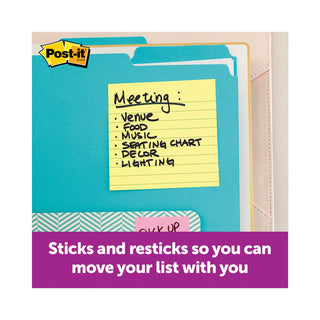 Pads in Canary Yellow, Note Ruled, 4" x 4", 90 Sheets/Pad, 4 Pads/Pack