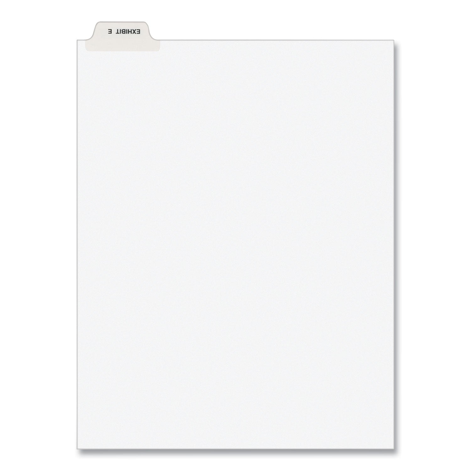 Avery-Style Preprinted Legal Bottom Tab Divider, 26-Tab, Exhibit E, 11 x 8.5, White, 25/PK - 