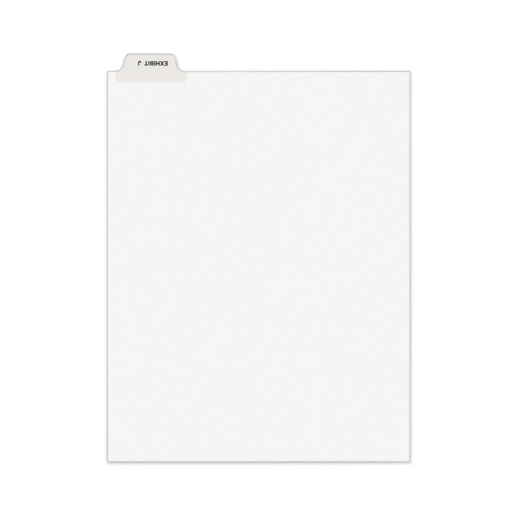 Avery-Style Preprinted Legal Bottom Tab Divider, 26-Tab, Exhibit J, 11 x 8.5, White, 25/PK - 