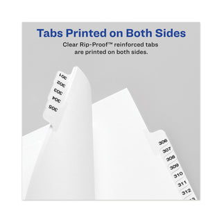 Avery-Style Preprinted Legal Side Tab Divider, 26-Tab, Exhibit D, 11 x 8.5, White, 25/Pack, (1374) - 