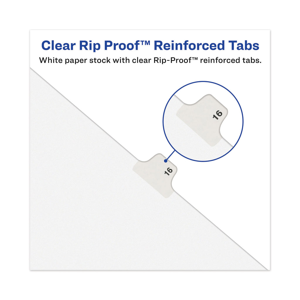 Avery-Style Preprinted Legal Bottom Tab Divider, 26-Tab, Exhibit G, 11 x 8.5, White, 25/PK - 